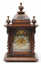German-Junghans Late 19th Century Oak Mantle Clock