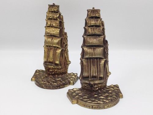Vintage sailing ship - vintage, bookends