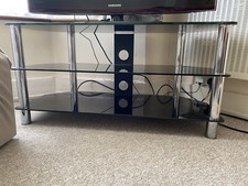 black glass corner tv unit