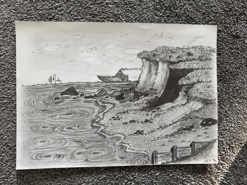 Black white pencil - a4,