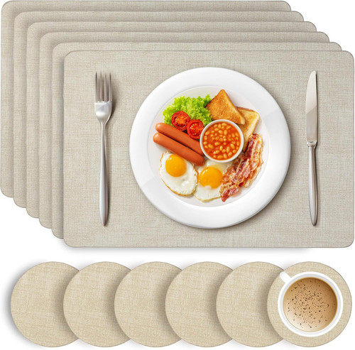 Heftman beige placemats - heftman, and