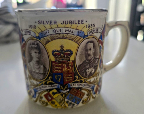 Royal commemorative mug - commemorative, silver