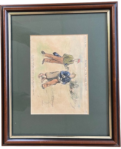 Framed punch cartoon - framed,