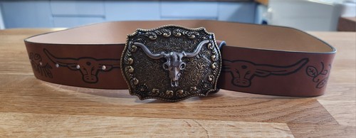 Country western cow skull - western, belt