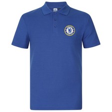Chelsea Mens Polo Shirt Crest OFFICIAL Football Gift