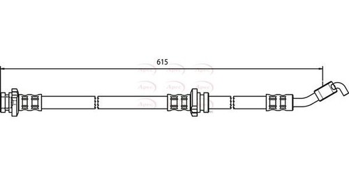 Apec front left brake hose - apec,