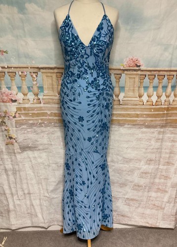 Blue sequin maxi - sequin, 6