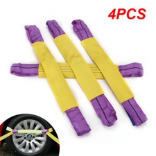 4pcs Truck Car Tire Wheel Link Straps Trailer Recovery Ratchet Tie Down Straps