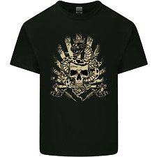 Tattoo Skull Snake Tattooist Biker Gothic Kids T-Shirt Childrens
