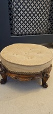 Antique small round footstool