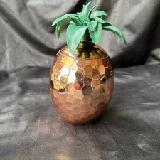 Bronze Plastic Pineapple Drinking Glass with Lid