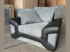 Dino Grey Jumbo Cord Armchair