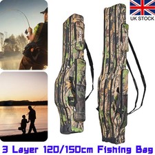 120/150cm 3 Layers Rod Holdall Rods & Reels Carp Fishing Coarse Carp Travel Bag