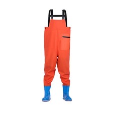 Conveniently Designed Kids Waders With Attached Footwear For Fishing Trips