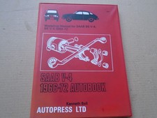 Virtually unused Saab V-4 1966 - 72, Autopress Ltd Workshop Manual, Cover faded.
