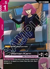 Gundam TCG CARD GAME - HAMAN KARN - GD02-091 R FOIL ENGLISH DUAL IMPACT NEW CCG