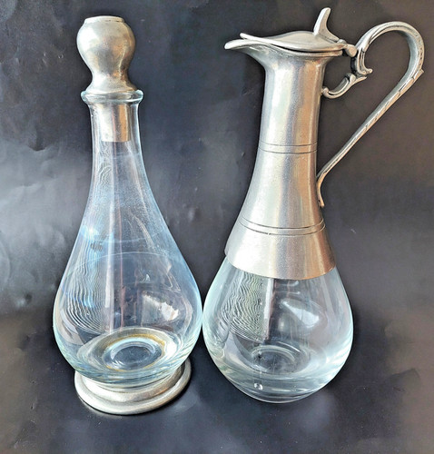 Pewter and glass - pewter,