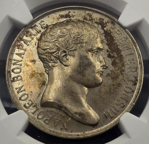 France napoleon silver medal - france,