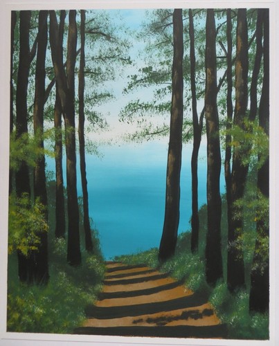Woodland path the beach - to,