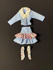 Sindy 1989 Fashion Mixers blue rara skirt lace collar jacket socks fit 12" doll