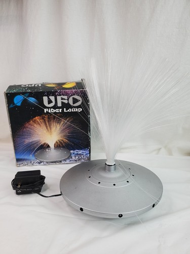Vintage fiber optic ufo lamp - vintage,