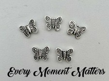 25 x Tibetan Silver BUTTERFLY SPACER 10x8mm Beads Charms Jewellery Findings 