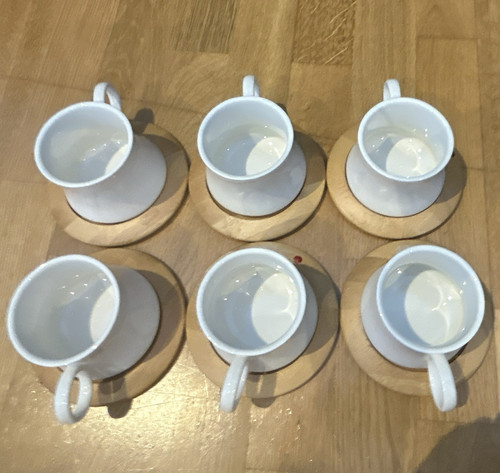 White ceramic tea coffee - 6x,