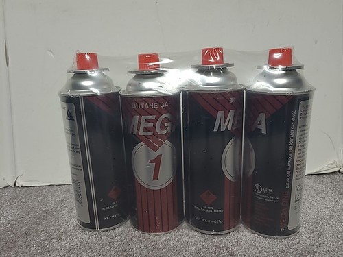 Mega 8oz butane fuel canisters - butane,