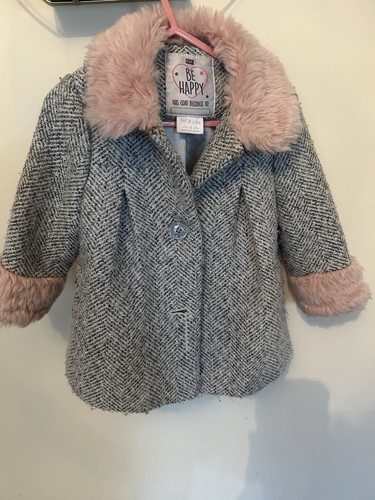 Little girls grey coat with - girls,