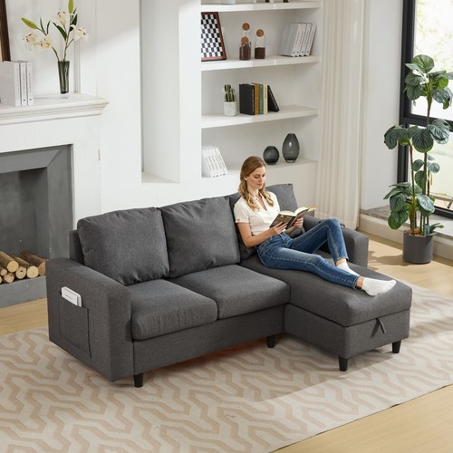 Seater grey shaped corner - grey, l