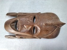 african ? wood hand carved wooden mask tribal art