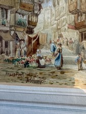 A Pair of Henry Schafer Continental Scene Watercolors C1860