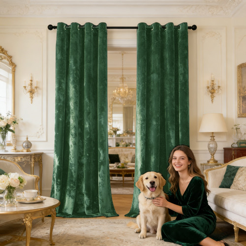 Thick blackout crushed velvet - blackout,
