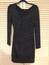 M&S Blue Sparkle Stretch Lined Party Dress Size 8
