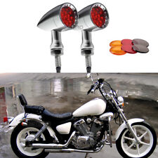 Motorcycle Chrome LED Turn Signal Brake Lights For Yamaha Virago 250 535 750 700