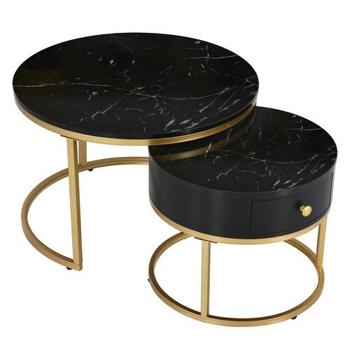 Round nesting coffee table - nesting,