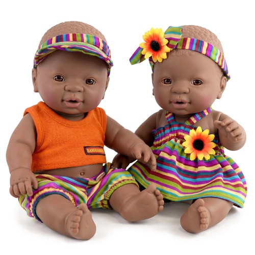 Black twin baby doll - black,