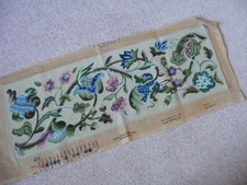 Jacobean needlepoint wool tapestry 90 x 31cms ideal long stool seat upholstery