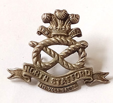 Boer War 1st Vol Batt North Staffordshire Regiment Cap Badge Silver Original