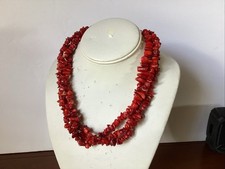 Vintage Red Coral 3 Strand