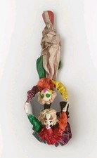 Paper Mache Tumbling Acrobatic Circus Clowns Painted figures Vintage Rare