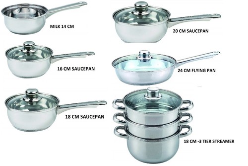 Stainless steel saucepan - stainless,