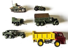 Vintage Dinky Military Vehicles x5 and Ford D800 Tipper Truck
