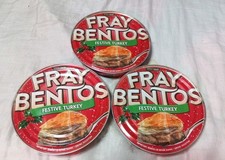 3 Festive Turkey Pies & Sausage , Fray Bentos Ltd Edit  425gx 3 Tins 3 Free P&P