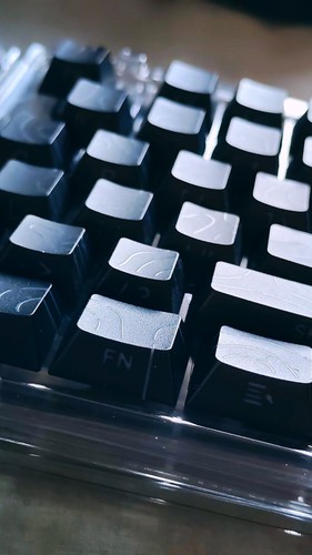 Pbt keycaps set black - pbt,