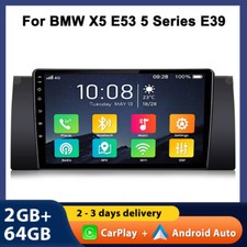 2+64GB Android 14 CarPlay Stereo Radio GPS Sat Nav WiFi For BMW X5 E53 2000-2006