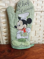 Disney Mickey Mouse Chef de Cuisine Potholder Oven Glove Chef Disney Gift Green