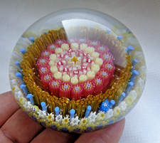VINTAGE BACCARAT MILLEFIORI PAPERWEIGHT DATE CANE 1969