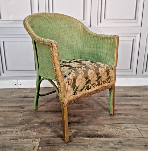 Vintage woven tub armchair - woven,