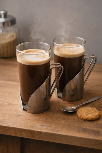 Set vintage glass latte - of,